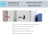 HORCH Akustik Wandabsorber, Leinwand für Beamer, Magnetaufhängung, 160x120cm - 1,92m²