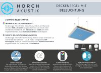 Horch Akustik Deckensegel mit Ihrem Wunschmotiv + Beleuchtung, individuell gestaltbares Segel