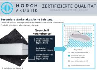 Horch Akustik Tischtrenner, Schreibtisch-Trennwand, Akustikelement zur Lärmreduktion, anpassbar