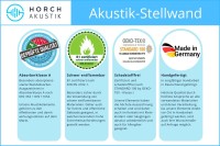 Horch Akustik Natur-Stellwand, Raumtrenner in Naturoptik,